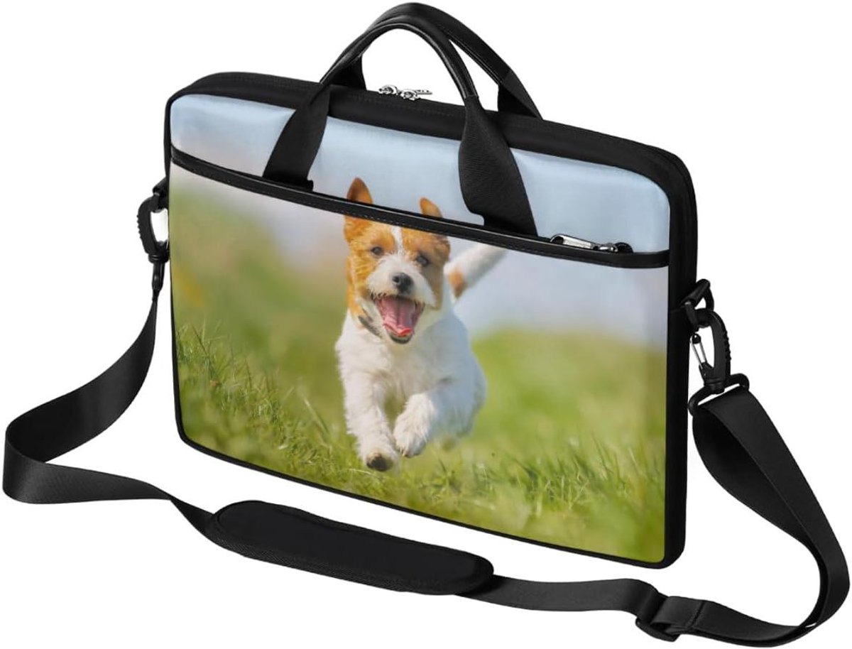 Laptop Tas - Schoudertas Computer - Veilig Vervoeren - Verstelbare Band - 38x28 cm - Gekleurd