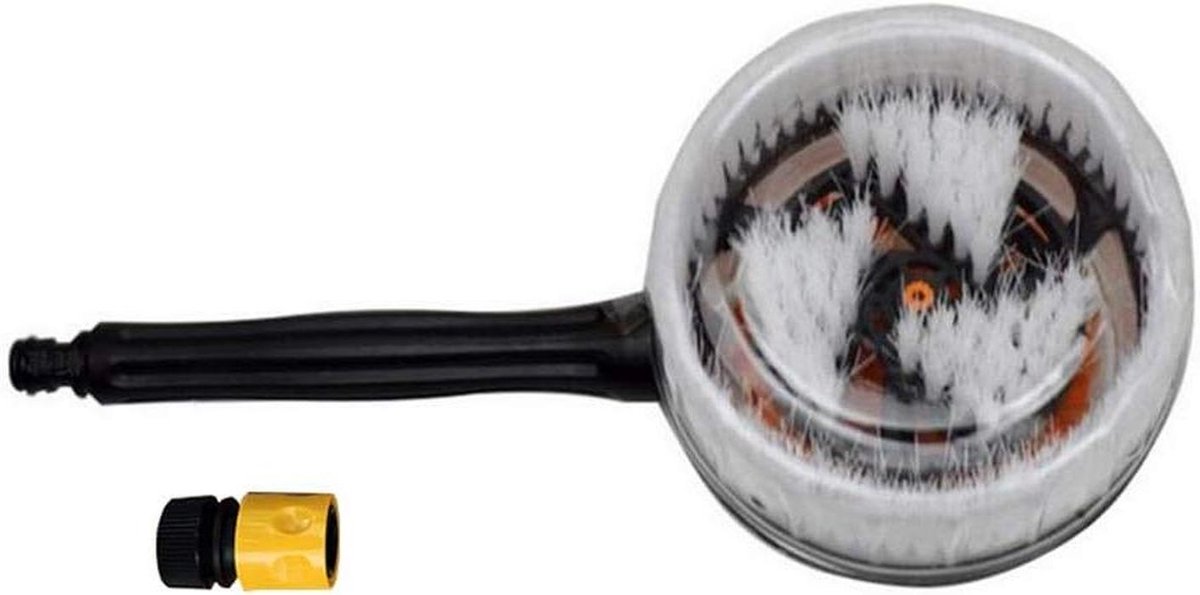 Autowasborstel - Reinigingsborstel - Auto Poetsen - Automatisch Roterend - 34 cm - Zwart
