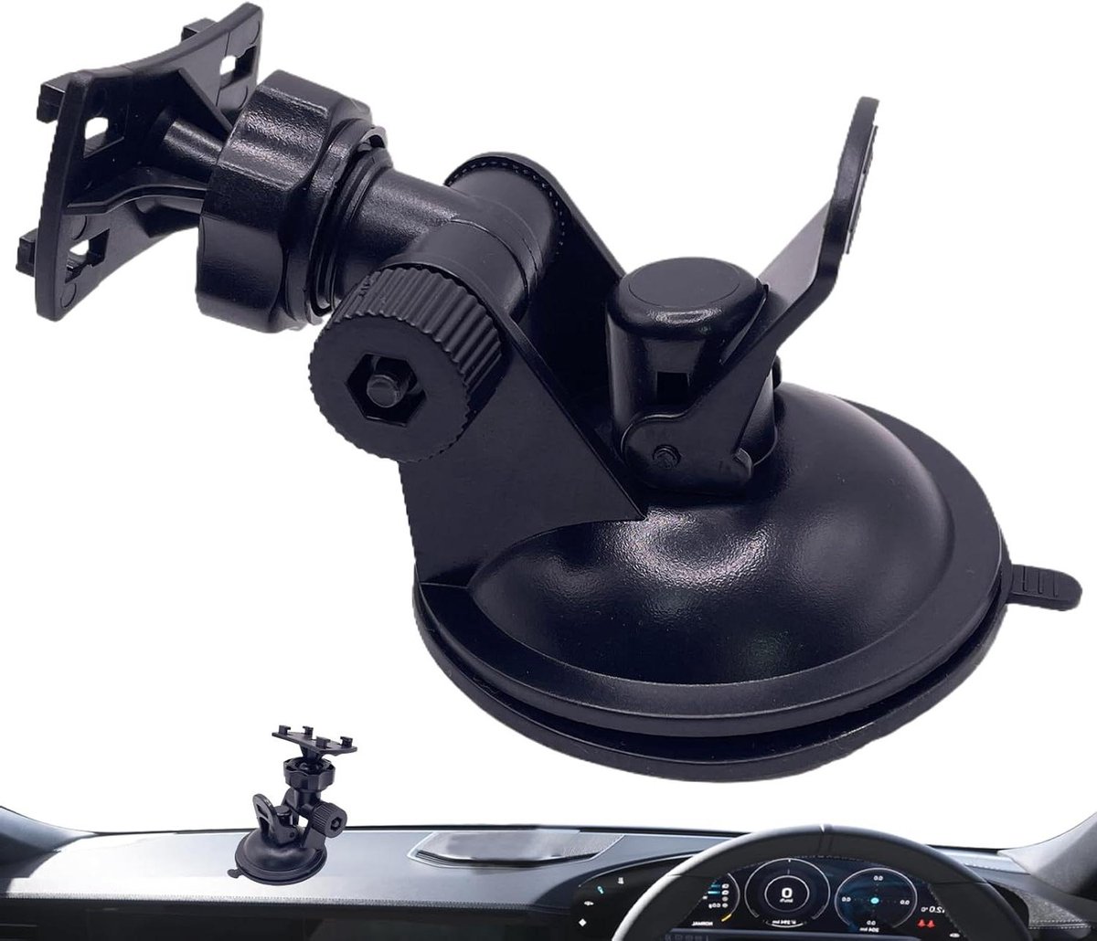 Camera Auto Houder - Ruitmontage - Veilige Bevestiging - Sterke Zuignap - 7 cm - Zwart