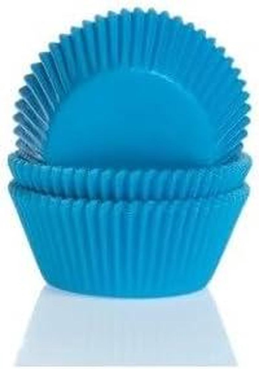 Minibakvormpjes - Kleine bakvorm - Kleine gebakjes maken - Tin materiaal - 60 stuks - Blauw