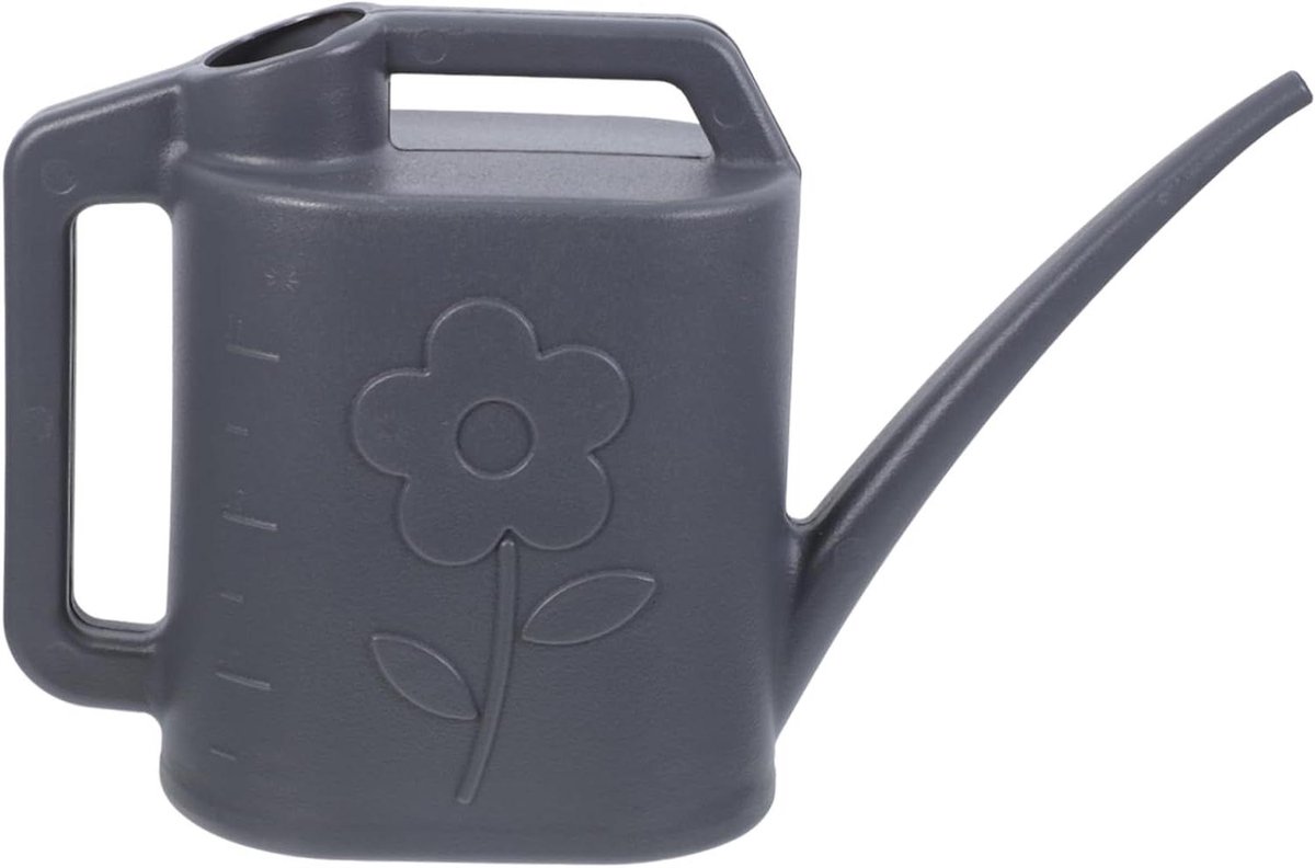 Gieter 4 Liter - Waterkan Plantenbak - Planten Water Geven - Met Sproeikop - 4 Liter Capaciteit - Grijs