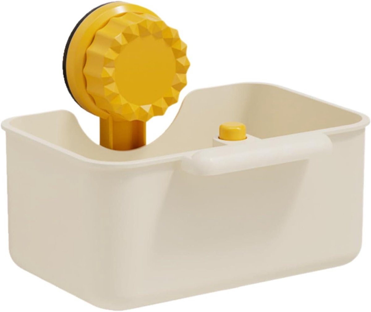 Aanrecht Zeefmand - Gootsteen Organizer - Fruit Wassen - Zuignap Houder - 15 x 10 x 10 cm - Wit