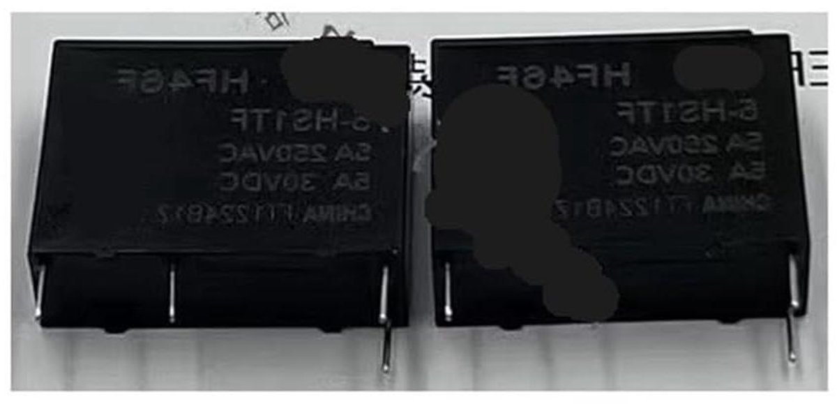Elektromechanisch relais - Schakelcomponent - Elektrische circuits - Normaal open contact - 10 stuks - Niet gespecificeerd