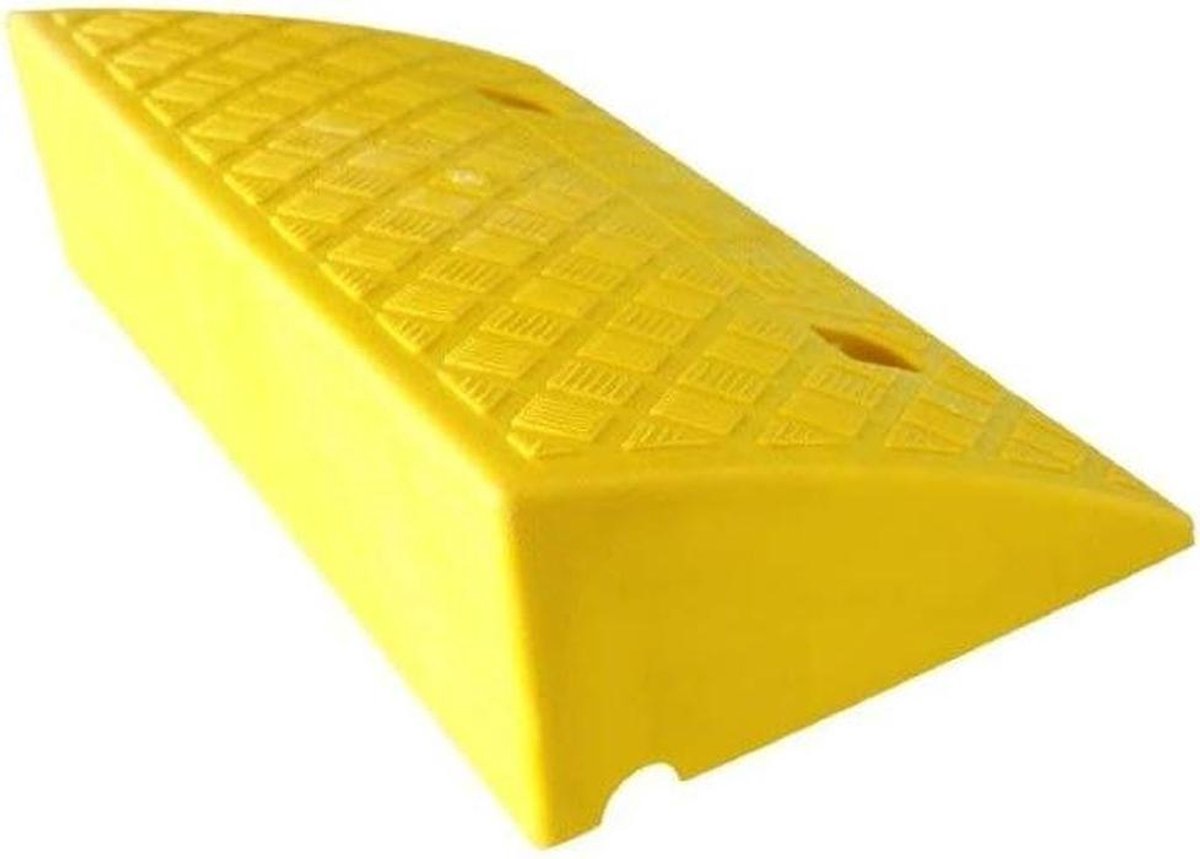 Drempelhulp - Oprijplaat - Auto Parkeren - Antislip Ontwerp - 49.5 x 26.5 cm - Geel