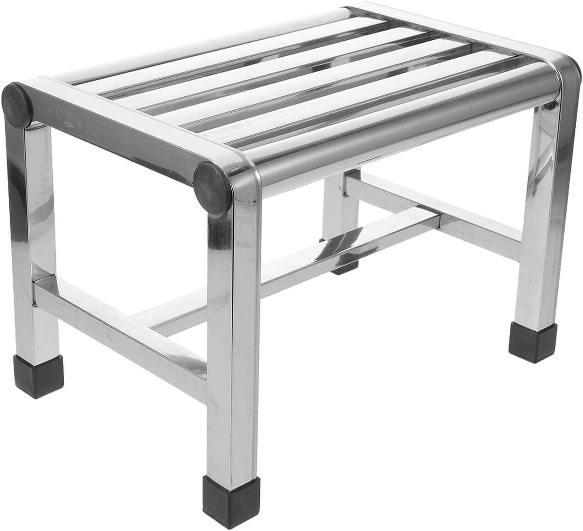 Douchekrukje RVS - Badkamerbankje Keuken - Ondersteuning Zitten - Verstevigde Constructie - 20x28x19 cm - Zilver