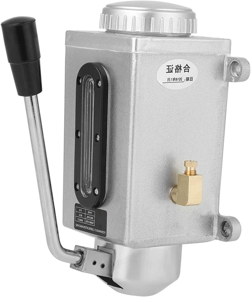 Handmatige Smeerpomp - Oliepomp Pomp - Machine Onderhoud - Dubbele Aansluiting - 500CC - Zwart