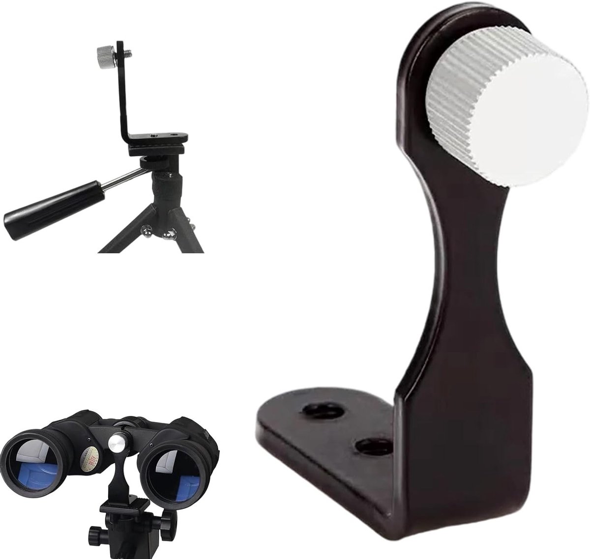 Universele adapter voor verrekijker statieven met L-vormige houder, 1/4 inch schroefdraad, duurzaam en stevig materiaal voor optimale stabiliteit