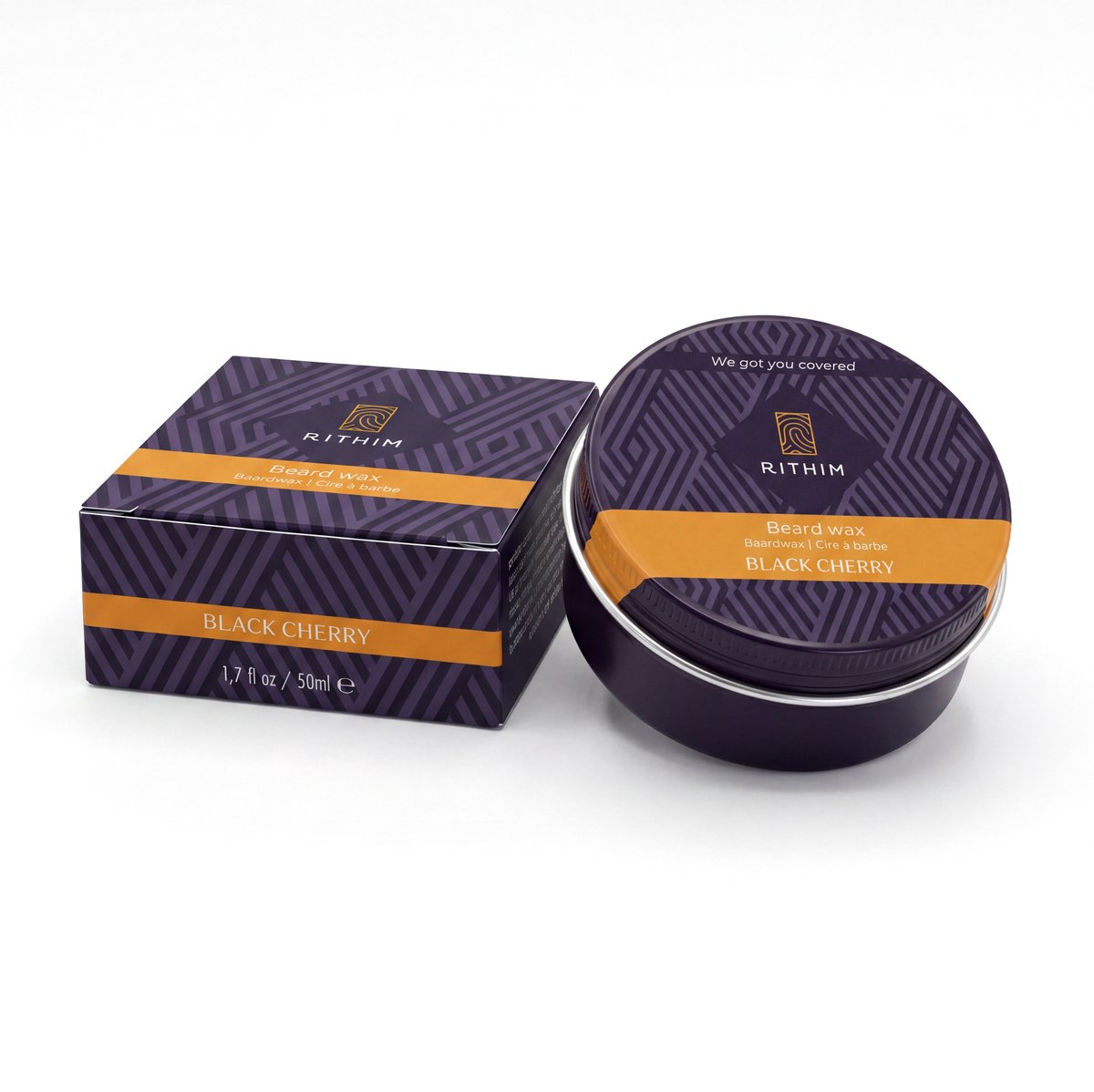 Rithim® Baardwax Black Cherry 50 ml - Sterke maar flexibele hold - Baard wax - Baard gel - Beard wax