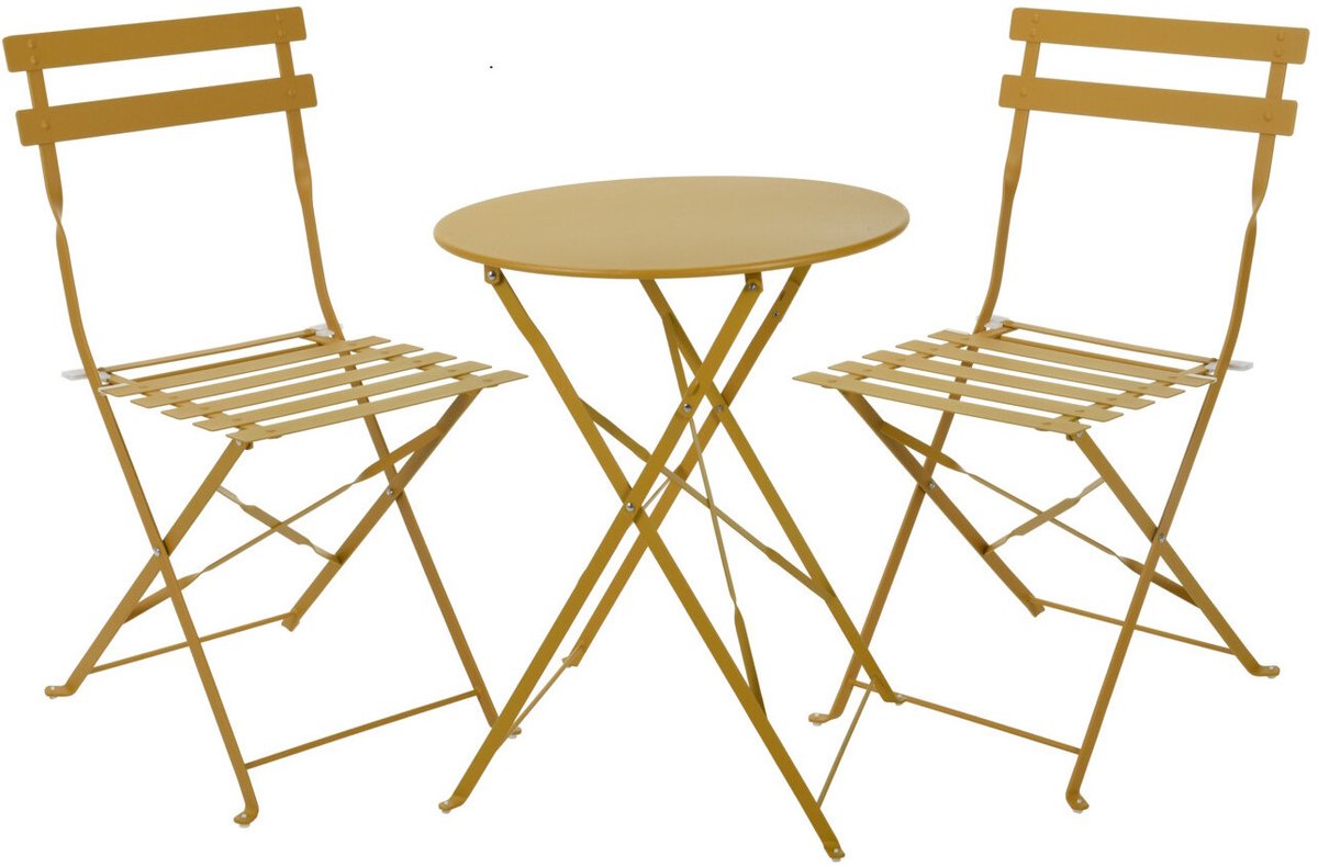 LaVie-Bistroset-Balkonset-Bistroset metaal-Bistroset oker-Balkonset metaal