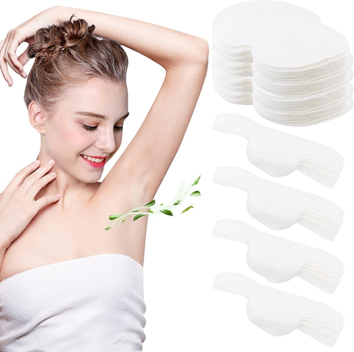 40 Stuks Onderarm Armbanden en 40 Stuks Kraag Pads, Zacht, Onzichtbaar en Ultra Dun, Geurloos voor Mannen en Vrouwen, Ideaal voor Dagelijks Gebruik