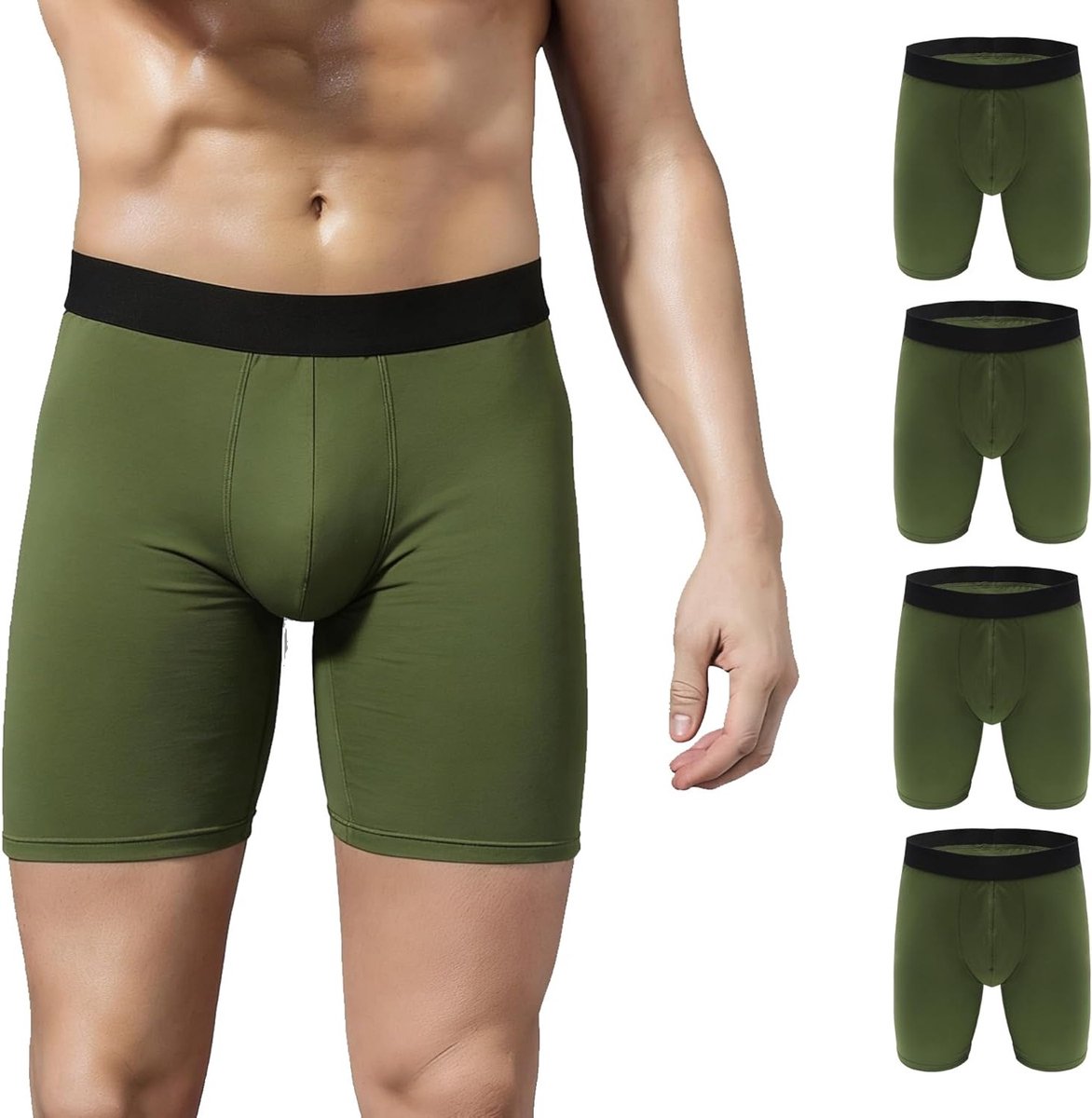 Comfortabele Katoenen Boxershorts voor Mannen, Set van 3/4, Ademend en Perfect voor Dagelijks Gebruik