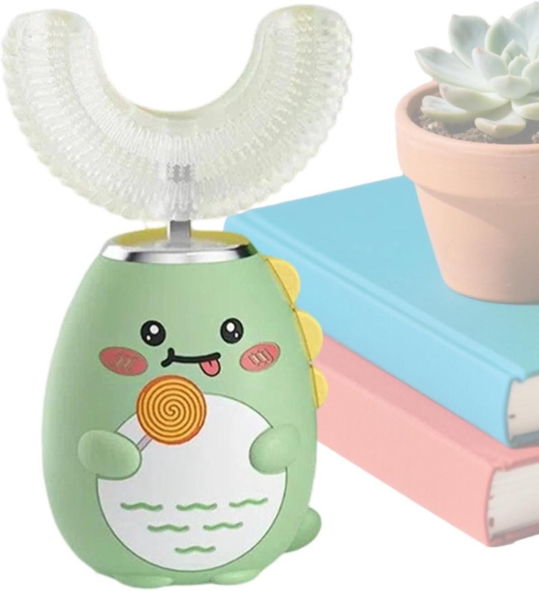Kindertandenborstel - Elektrische poetser - Dagelijkse mondhygiëne - Automatische timer - U-vormig - Blauw