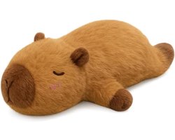 Capybara Knuffeldier - Pluche Pop - Knuffelen en decoratie - Unieke vorm en expressie - 48 cm - Bruin