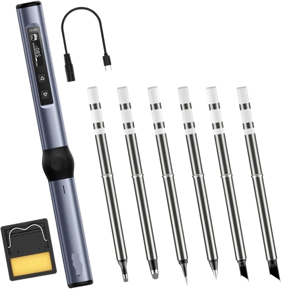 Elektrische Soldeerbout - Soldeerstation Kit - Precisie Reparatie - Constante Temperatuur - PD 65W - Blauw