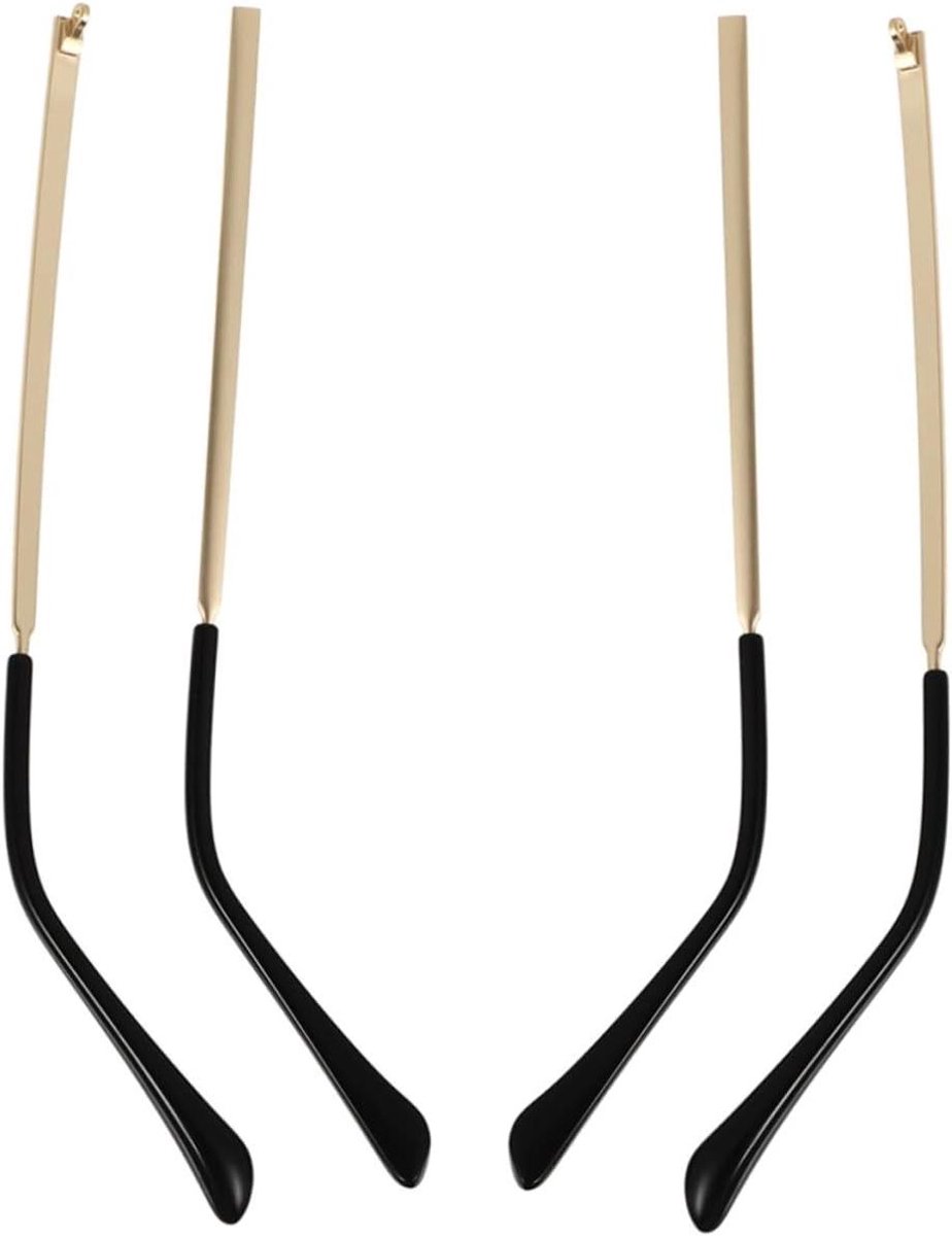 Bril Pootjes - Reserveonderdelen - Bril Reparatie - Universele Pasvorm - 2 Paar - Goud Zwart
