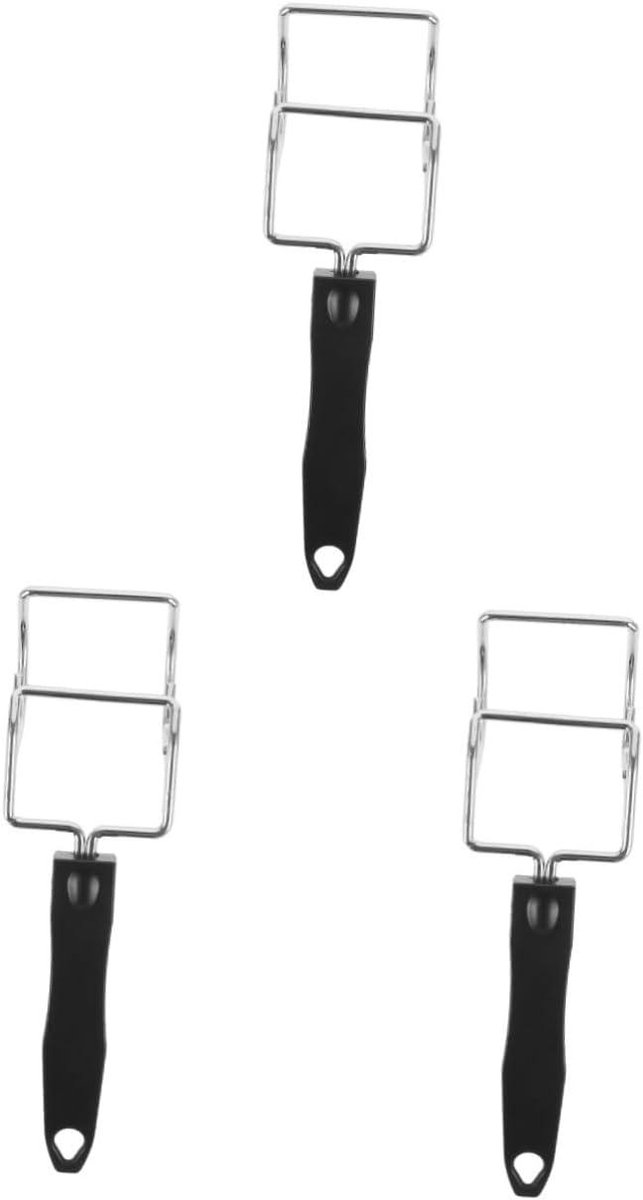 Oven Tray Grijper - Hete Pan Clip - Hete Platen Pakken - Antislip Ontwerp - 3 Stuks - Zwart