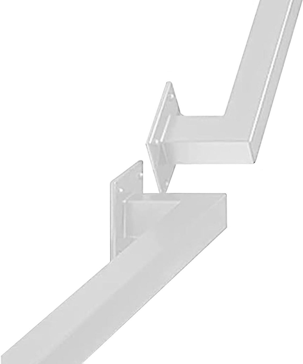 Trapleuning Set - Wandmontage Leuning - Veiligheid Trap - Smeedijzer Duurzaam - 270cm - Zwart