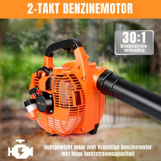 YOR® Bladblazer Benzine - Bladblazer - Bladblazers Met Accu - Bladblazers - Bladblazer Benzine - Oranje - 38cm x 36cm x 25cm van Yor — afbeelding 2