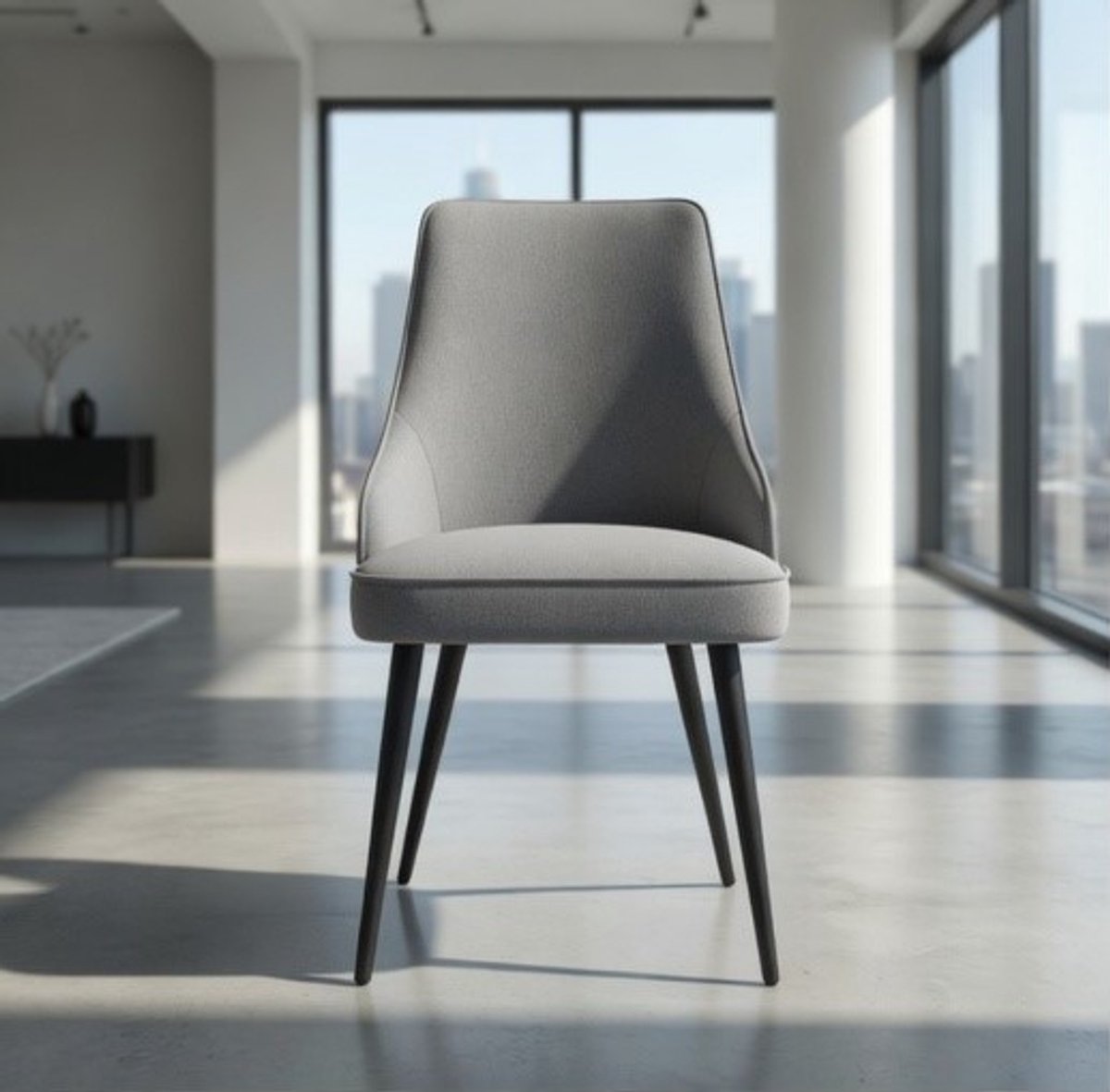 Luxe Ergonomische PU Lederen Eetkamerstoelen Set – Waterdicht, 220kg Draagvermogen, Comfortabele High-Density Schuim Zitting, Moderne Minimalistische Design Stoelen – Ganeey