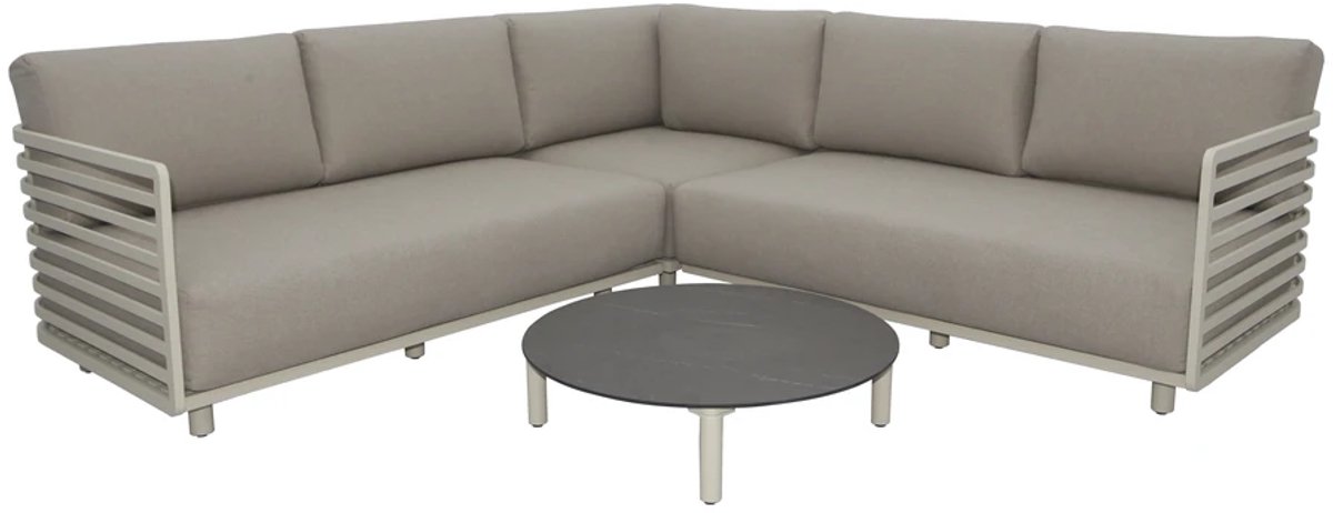 Happy Rhino - Loungeset Shara - 145 x 145 x 63 cm - Beige - Tuinset