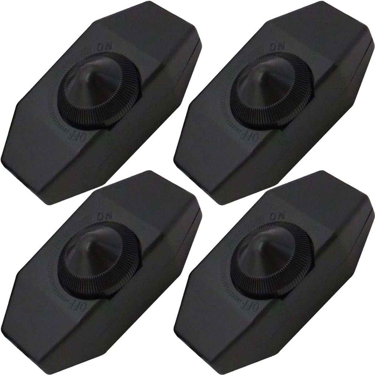 SPHProducts - LED Strip Dimmer - Dimbaar tot 60 Watt - 4 Pack - Zwart - Energiezuinig - Lichtregeling - Geschikt voor LED verlichting - Kleur zwart