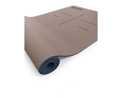 Yoga Mat Natuurlijk Rubber PU – Antislip Yogamat 183x61cm – 4mm Premium Grip Mat – Hot Yoga & Ashtanga – Coffee