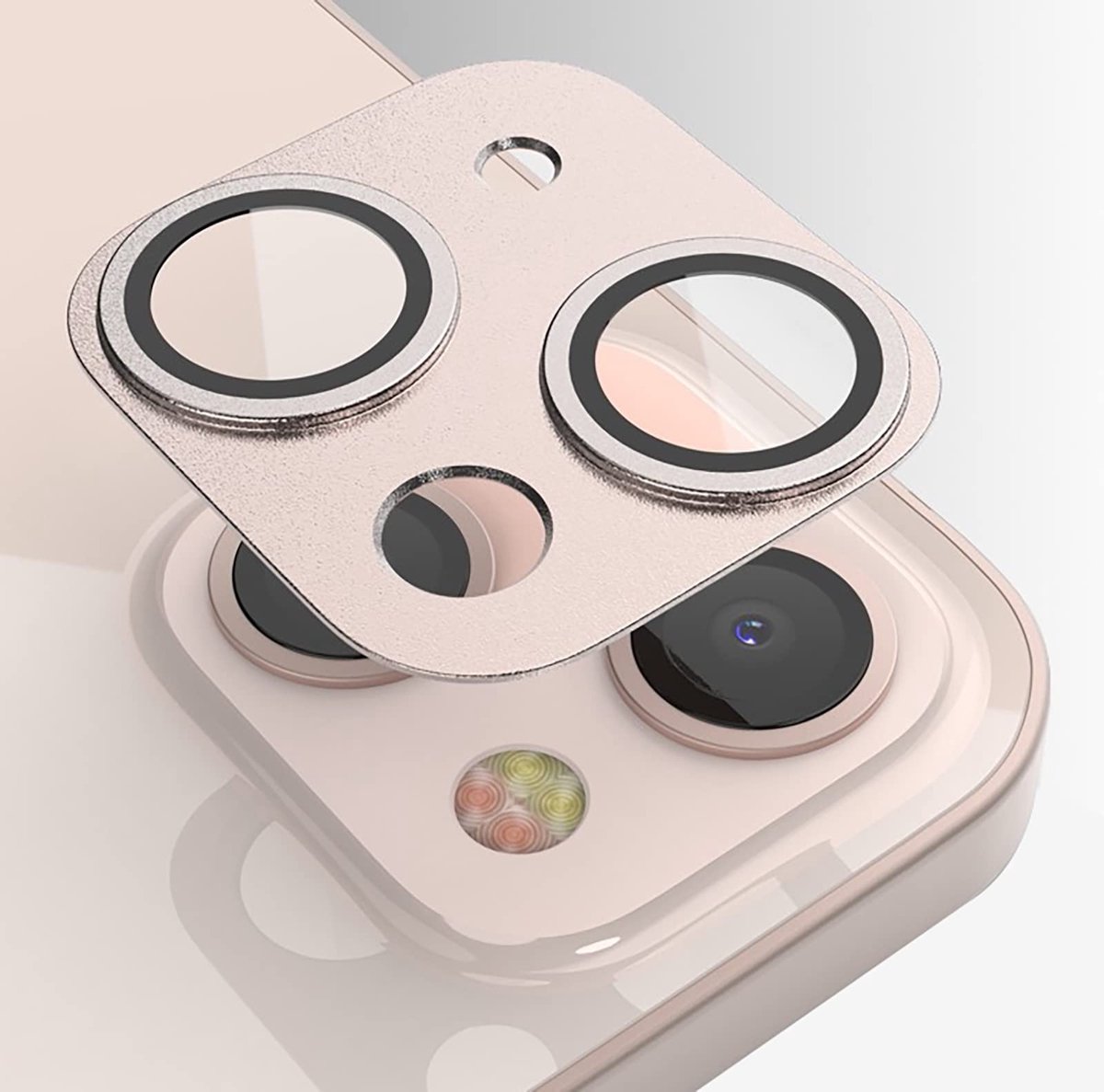 Allecto - Camerabeschermer voor iPhone 13 - 2-in-1 Materiaal - Roze - Hoge Bescherming - Anti-kras en Ultra Dun - Geschikt voor iPhone 13/iPhone 1