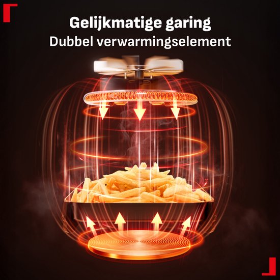 Tefal Easy Fry Infrared EY832H - Airfryer 7L - 1700W - Infraroodtechnologie - 2x Sneller Warm - 8 Programma's - Voor 8 Personen