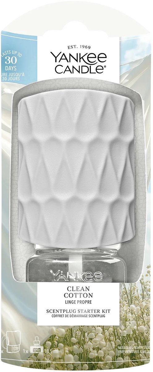Yankee Candle Clean Cotton - Elektrische Diffuser Starter Kit