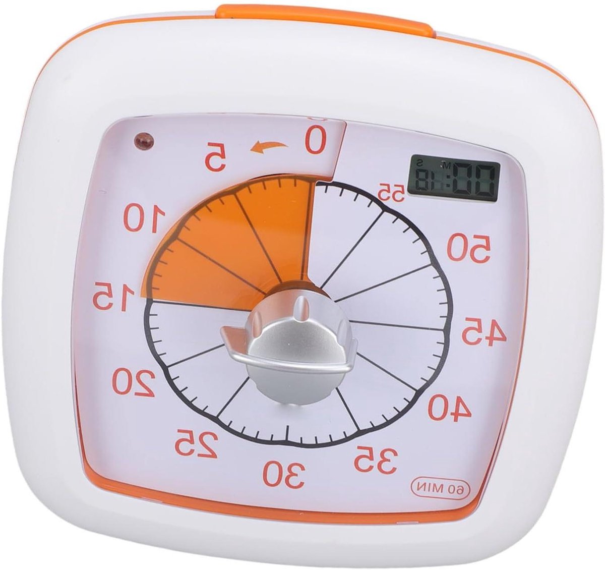Visuele Timer - Kookwekker Countdown - Tijd Beheer - Stille Flits Alarm - 60 Minuten - Wit