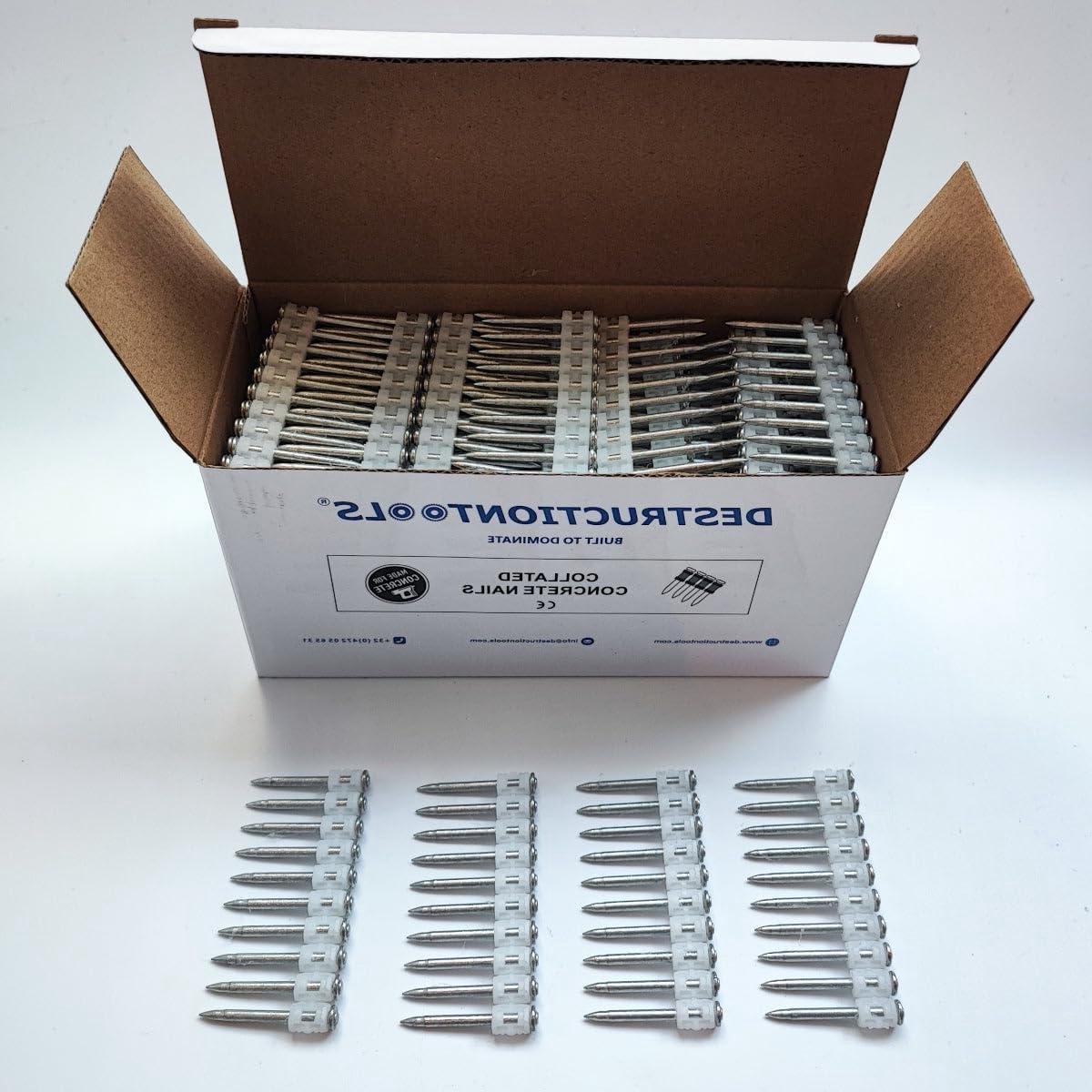 Bevestigingsnagels - Stripnagels - Bouwen - Gehard staal - 38mm 1000 stuks - Zwart