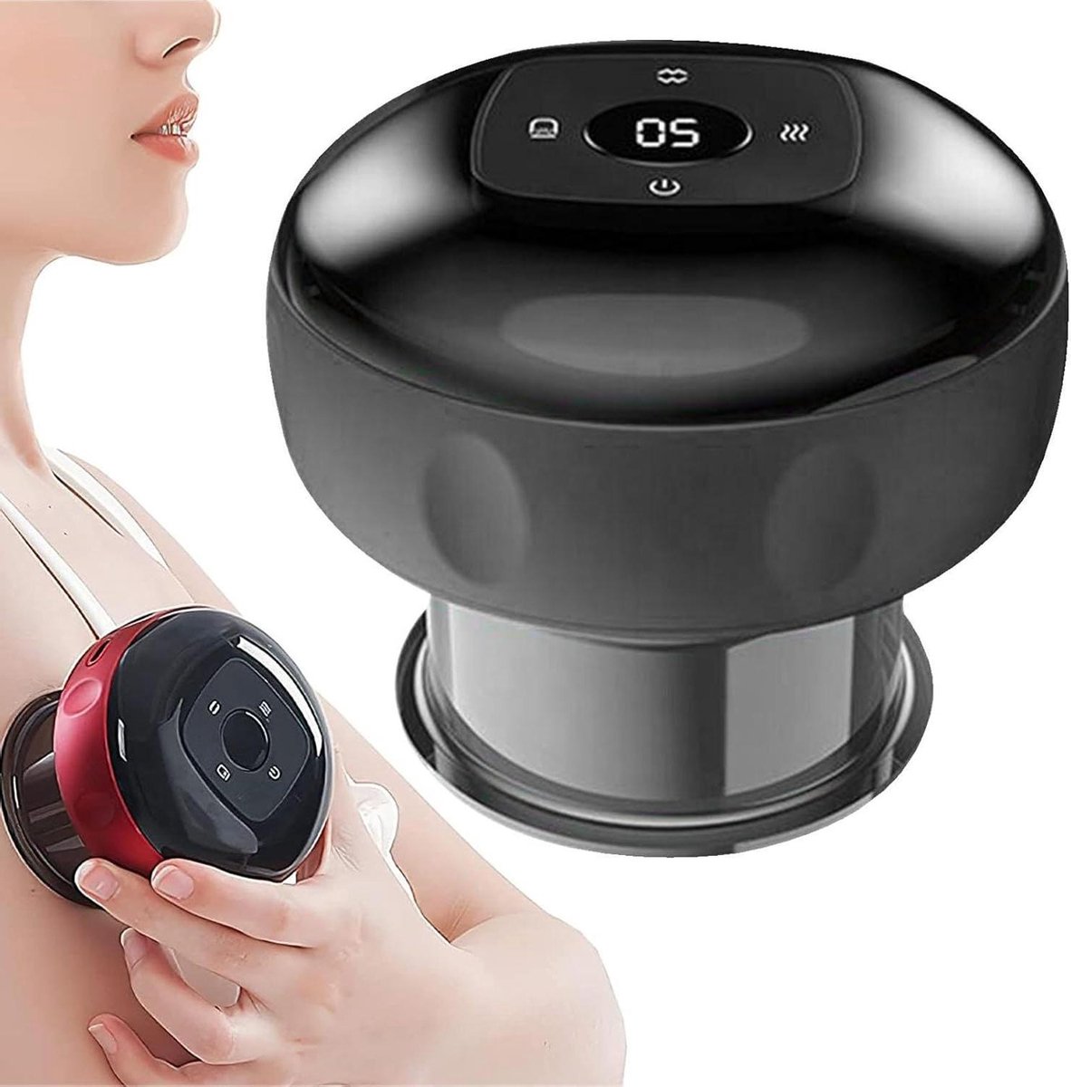 Cuppingapparaat - Massage Tool - Spierontspanning - 5-in-1 Functies - 18 x 14 x 8 cm - Wit