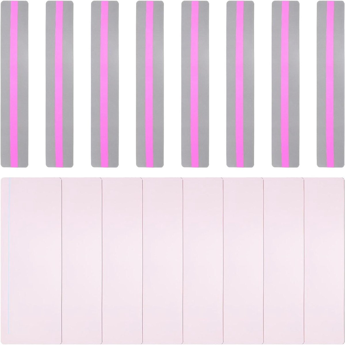 Leesstrips - Markeer Linialen - Focus Lezen - Flexibel Waterdicht Plastic - 2 Maten - Rose Rood