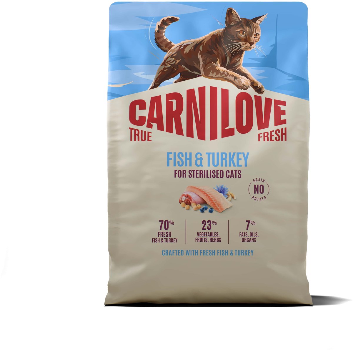 Carnilove Carnilove True Fresh Cat Dry Fish & Turkey for Sterilised Adult All Breeds 2 kg