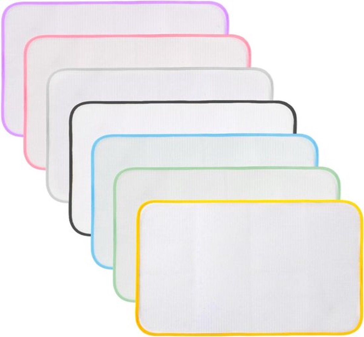 Set van 7 mesh strijkdoeken 40 x 60 cm - Hittebestendige strijkmat voor kleding - Strijkbeschermers tegen schade - Glansbescherming