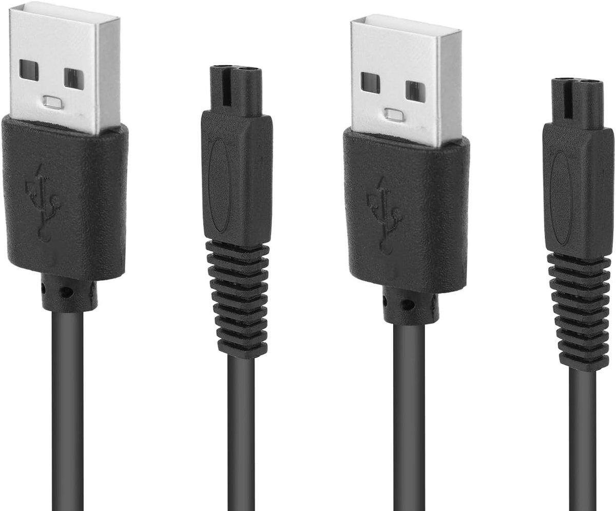Vervangende Oplaadkabels 98cm - Duurzame Oplaadkabels Geschikt voor Scheerapparaten en Flexseries (Zwart)