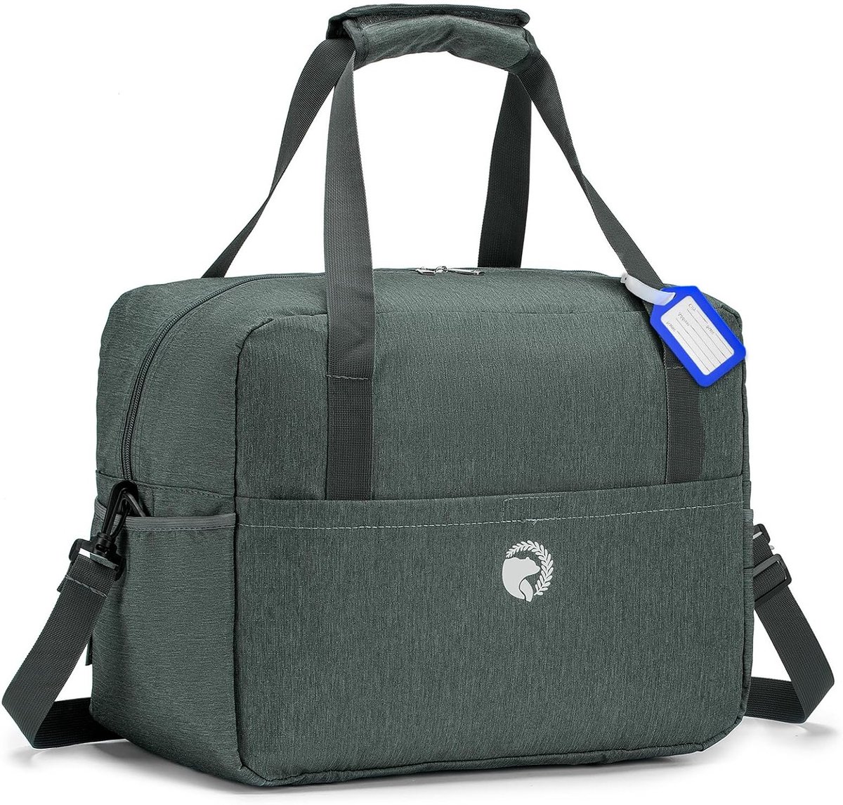 Vouwbare Reistas voor Handbagage 40x30x20 - Ideaal voor Vliegtuig, Weekendtrips en Reisaccessoires met Waterdichte Vakken, Grijs