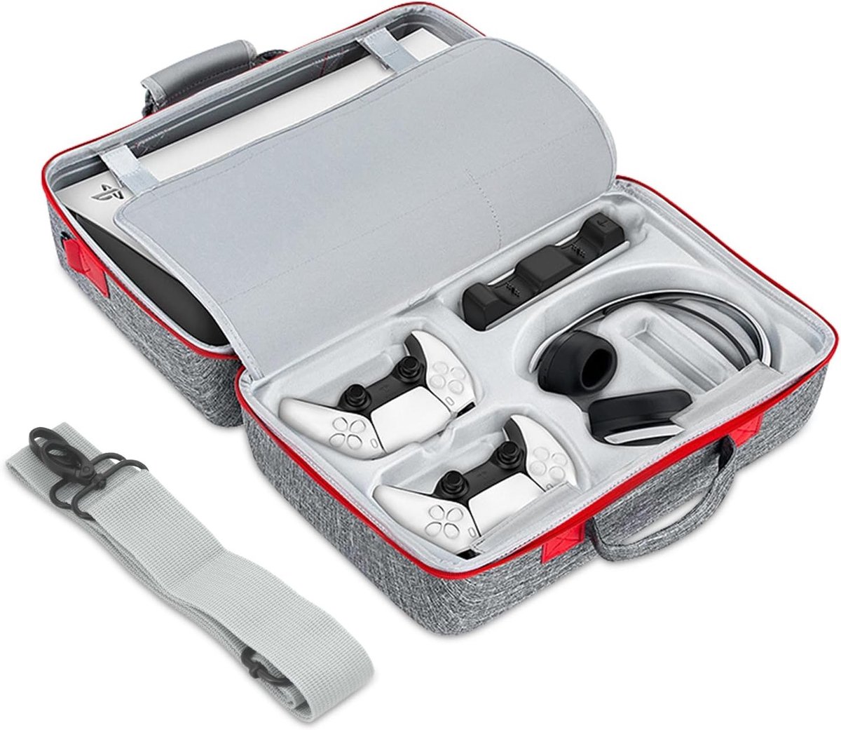 Reisopbergcase voor PS5 Console, Controller, Headset en Gaming Accessoires - Ideale Bescherming en Opslagoplossing