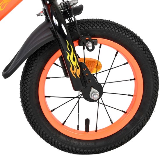 Volare Strike Kinderfiets - Jongens - 12 inch - Oranje - Twee Handremmen van Volare — afbeelding 5