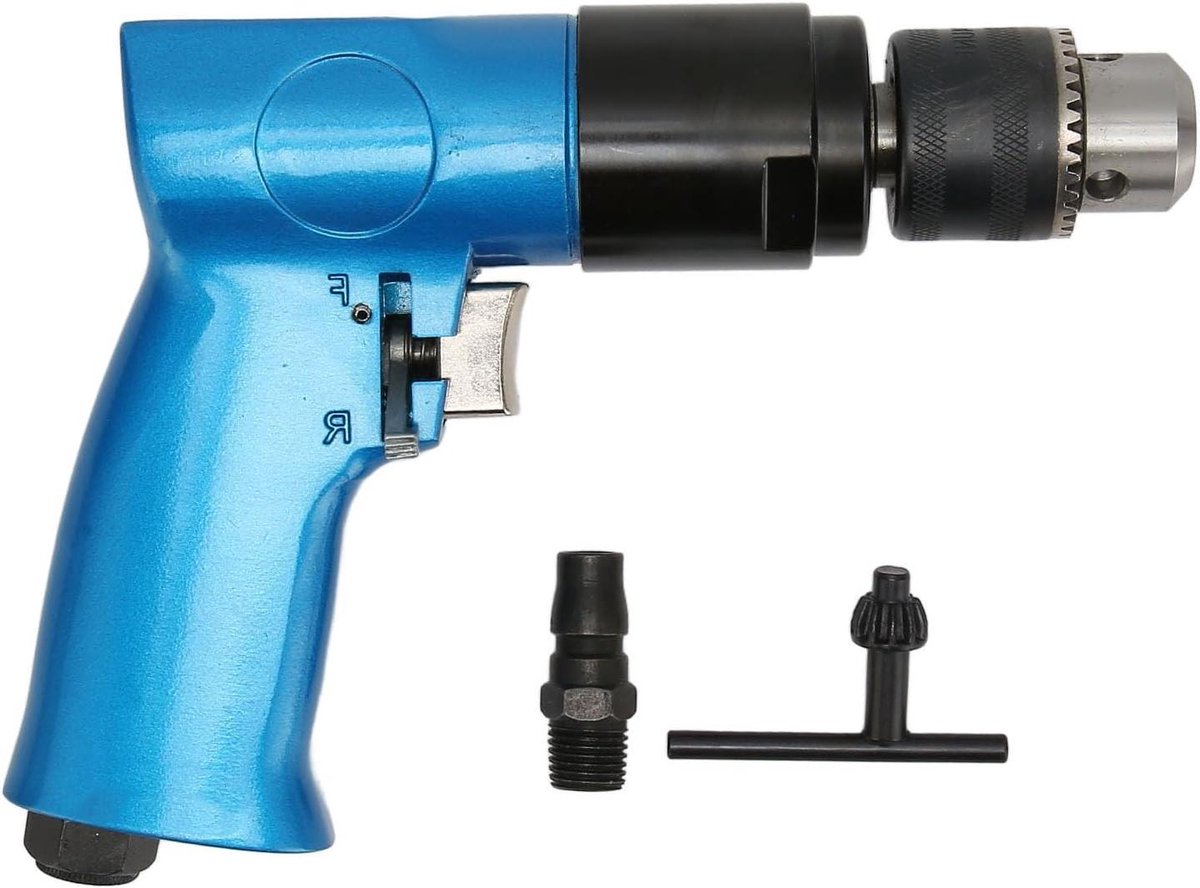 Luchtboor - Boormachine - Metaal Bewerken - Omkeerbaar - 1/4 Inch - Grijs