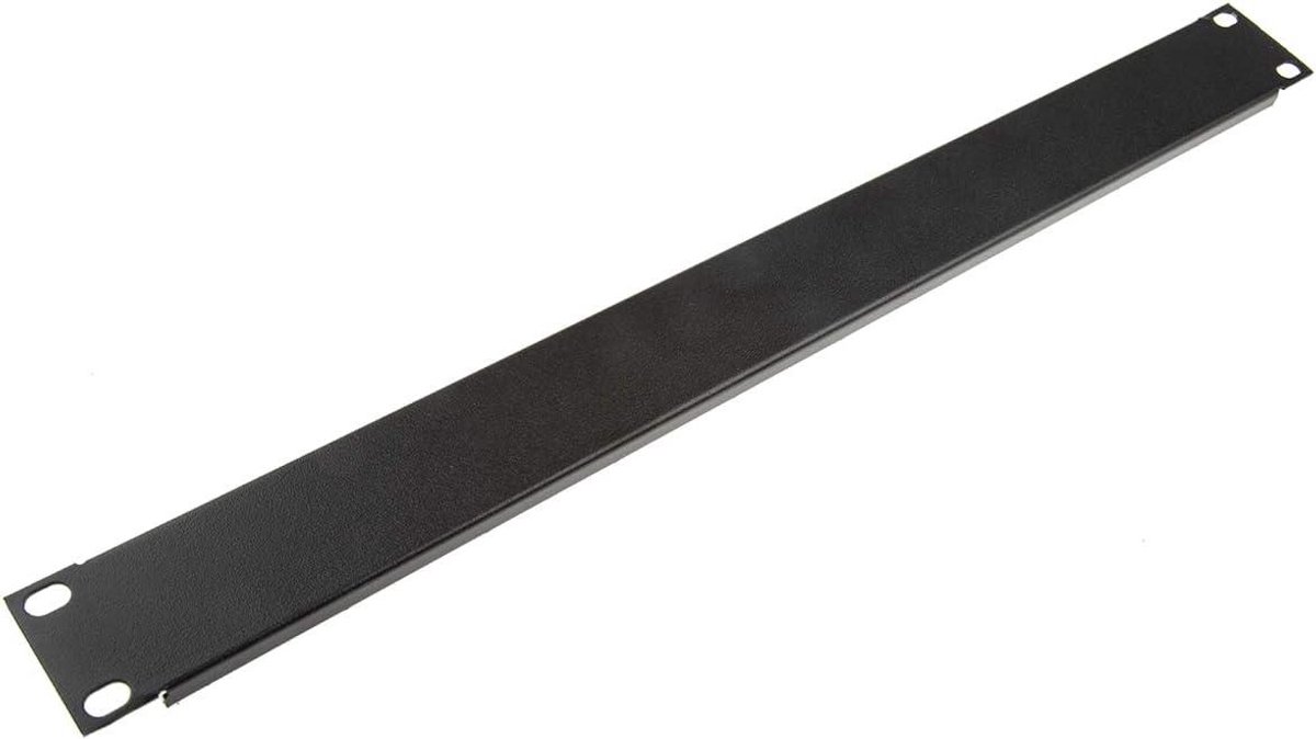 Stalen Blindplaat - Rack Paneel - Serverkast Inrichten - 1U Formaat - 483 mm - Zwart