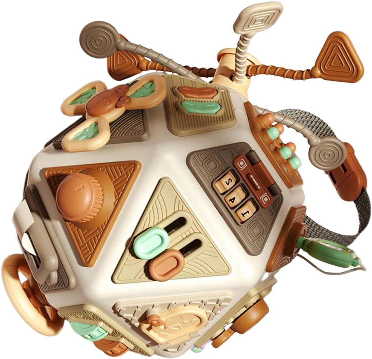 Activiteitenkubus - Educatief Speelgoed - Peuterontwikkeling - Vele Interactieve Functies - 22 x 22 x 22 cm - Multicolor