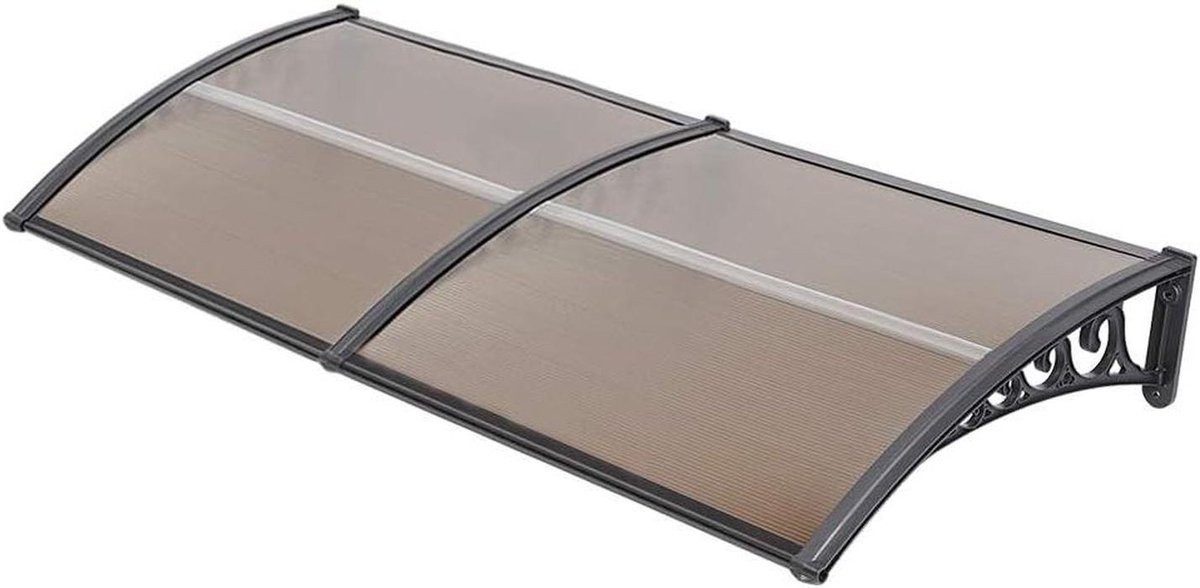Voordeur Luifel - Afdak Deur - Bescherming Buiten - Slagvast Polycarbonaat - 100x300 cm - Bruin
