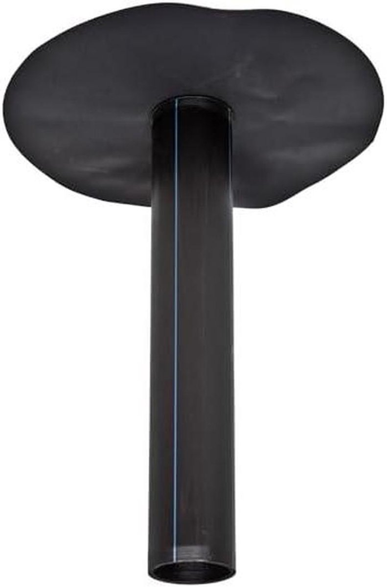 Dakdoorvoer Rond - Hemelwaterafvoer - Water Afvoeren - Grootste Diameter - 125mm x 30cm - Zwart