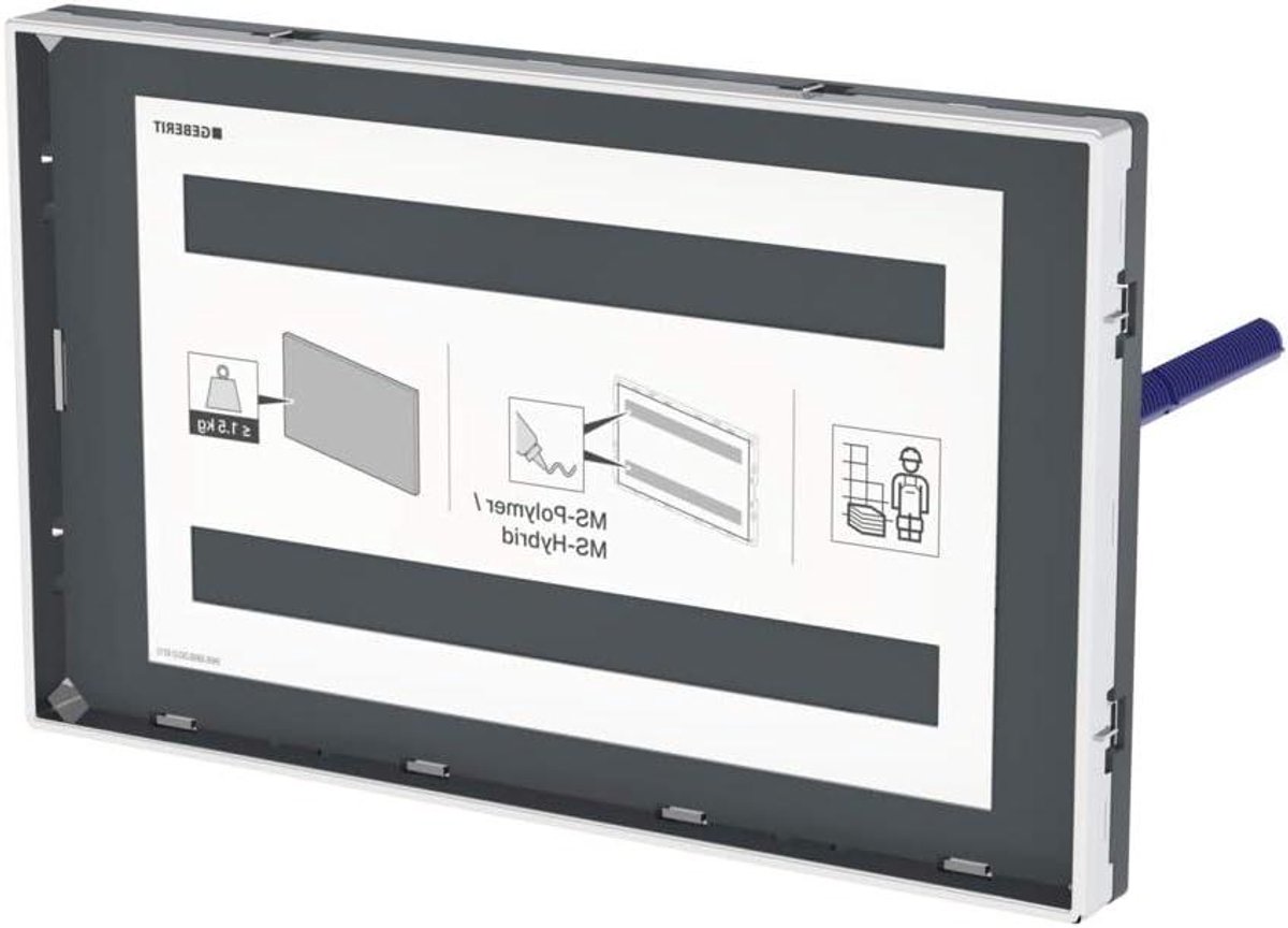 Blindplaat - Afdekplaat toilet - Badkamer afwerking - Met frame - 315 x 23 x 60 cm - Chroom