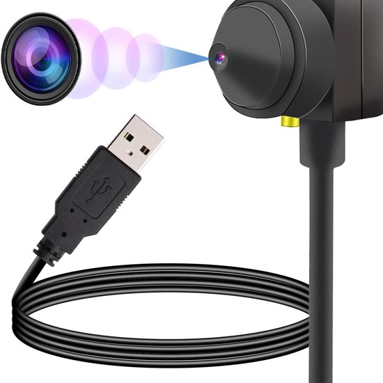 Golden crown - 1080P Webcam - USB-webcam - Voor videoconferentie - Plug-and-play - Microfoon - Hoge definitie - Geschikt voor thuiswerken - Eye Center Cam