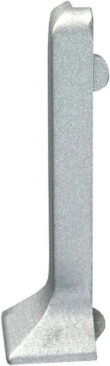 Aluminium Hoekprofiel - Plint Accessoire - Vloer Afwerking - Externe Hoek - 80 mm Hoog - Zilvermat