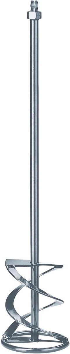 Mortelmixer - Roeropzetstuk Mengstaaf - Bouwmaterialen Mengen - M14 Schroefdraad - 600 mm x 120 mm - Grijs