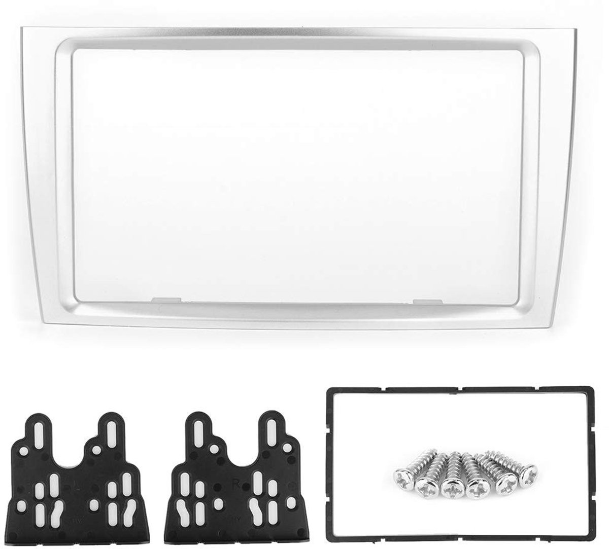 Allecto - Auto Stereo Frame - 2Din Inbouwframe voor Peugeot 308 en 408 - Zilver - Geschikt voor 7 Inch - Eenvoudige Installatie - Kleur Zilver