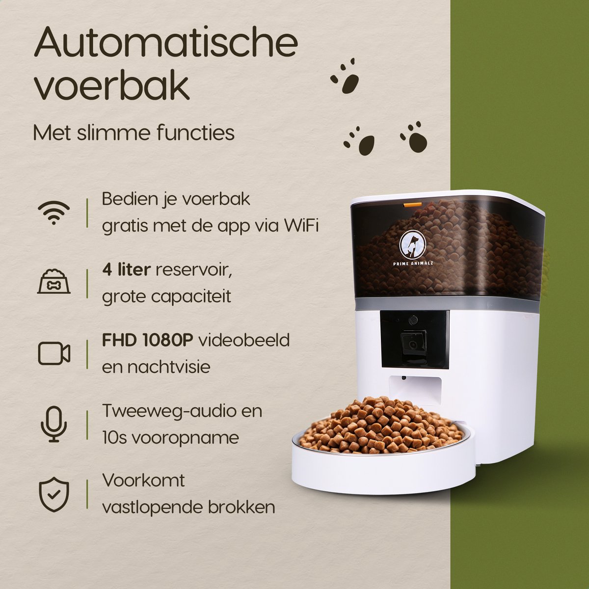 Prime AnimalZ Automatische Voerbak met - afbeelding 2